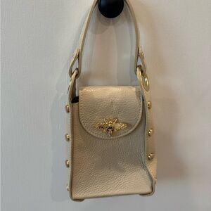 Elegant Cream Leather Handbag
